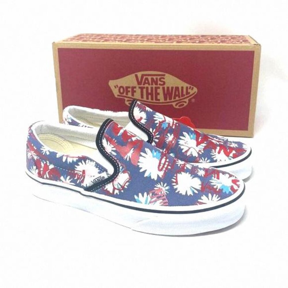 🌸Sale🌸 VANS Classic Womens Slip-On Low Top Crew VN0A4BV31JA Canvas Blue Floral